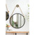 29.5" Matte Black Framed Round Wall Mirror with Hanger - IMAGE 2