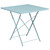 28" Sky Blue Square Outdoor Patio Folding Table - IMAGE 1
