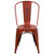 33.5" Red Contemporary Outdoor Furniture Patio Stackable Chair - IMAGE 1