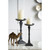 Medium Vintage Style Iron Pillar Candle Holder - 11" - Matte Black - IMAGE 4
