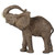 Trumpeting Tai Elephant Sculpture - 15" - Brown - IMAGE 1