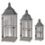 Window Scape Wooden Lanterns - 36.25" - Gray - Set of 3 - IMAGE 1