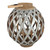 16.5" Silver and Natural Brown Classic Large Shanghai Round Lantern - IMAGE 1