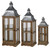 Set of 3 Brown and Gray Classic Window Scape Lanterns 35.25" - IMAGE 1