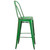 46'' Green Distressed Outdoor Barstool with Back Rest - IMAGE 2