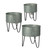Galvanized Metal Tub Planters with Hairpin Legs - 15.75" - Set of 3 - IMAGE 3