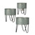 Galvanized Metal Tub Planters with Hairpin Legs - 15.75" - Set of 3 - IMAGE 1