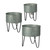 Set of 3 Silver and Black Industrial Style Galvanized Tubs 15.75" - IMAGE 2