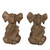 Sitting Elephant Bookends - 6" - Antique Brown - Set of 2 - IMAGE 4