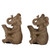 Sitting Elephant Bookends - 6" - Antique Brown - Set of 2 - IMAGE 5