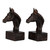 Set of 2 Bronze Finished Sculptural Horse Bookends 8" - IMAGE 2