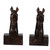 Set of 2 Bronze Finished Sculptural Horse Bookends 8" - IMAGE 4