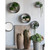 Set of 5 Gray Industrial Style Round Mirror Backed Wall Planters 11.75" - IMAGE 4