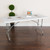 72" Granite White and Black Contemporary Height Adjustable Folding Table - IMAGE 6