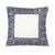 20" Navy Blue and White Contemporary Style Embroidered Square Throw Pillow - IMAGE 1
