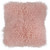16" Pink Contemporary Lamb Fur Square Throw Pillow - IMAGE 1