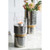 Medium Glass Pillar Candleholder - 15.25" - Silver and Gold - IMAGE 3