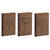 Set of 3 Brown and Black Vintage Finish Book Boxes 8.4" - IMAGE 1