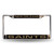 6" x 12" Black and Silver Colored NFL New Orleans Saints License Plate Cover - IMAGE 1