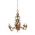 25.25" Brown and Gold Vintage Style Eight-Bulb Chandelier - IMAGE 1