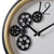 15.5" White and Black Contemporary Round Gear Wall Clock - IMAGE 4