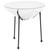 19.75" White and Clear Oval Glass Outdoor Furniture Patio Bungee Table - IMAGE 1
