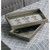 Glass Topped Rectangular Tray with Handle- 19.5" - Set of 2 - IMAGE 2