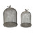 Domed Mesh Candle Holders with a Bird on Top - 13" - Set of 2 - IMAGE 1