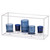 16.5" Matte White and Blue Urupa Five Votive Candleholder - IMAGE 1