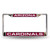 6" x 12" Red and White NFL Arizona Cardinals Rectangular License Plate Cover - IMAGE 1