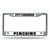 6" x 12" Black and White NHL Pittsburgh Penguins License Plate Cover - IMAGE 1
