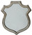 23.5" Silver Wide Unique Crest Framed Medium Wall Mirror - IMAGE 1