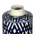 Large Geometric Lidded Jar - 18" - Blue and White - IMAGE 6