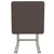 29" Brown Square Contemporary Outdoor Patio Folding Table - IMAGE 3