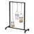 21.25" Matte Black Hanging Jars Iron and Glass Votive Candleholder - IMAGE 1