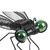 14.75" Night Black and Green Patio Dragonfly Shaped Decorative Figurine - IMAGE 6