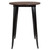 42” Black Metal and Brown Round Indoor Bar Height Table with Walnut Rustic Wood Top - IMAGE 2