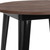42” Black Metal and Brown Round Indoor Bar Height Table with Walnut Rustic Wood Top - IMAGE 3