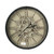 18" Black and Beige Classic Gear Round Wall Clock with Cut-Out Roman Numbers - IMAGE 1