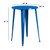 41'' Blue Round Metal Bar Height Table - IMAGE 2