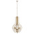 35" Gold and Clear Antique Style Four-Light Chandelier - IMAGE 1