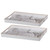 Marble Designed Trays with Cut-Out Handles - 19" - White and Gray - Set of 2 - IMAGE 1