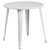 29.5'' White Contemporary Round Outdoor Patio Table - IMAGE 1