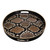 Snake and Leopard Printed Round Trays - 13.75" - Black and Brown -Set of 2 - IMAGE 5