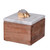 4" Brown and White Classic Contemporary Rectangular Box with Marble Lid - IMAGE 1