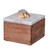 Rectangular Wooden Box with Marble Lid - 4" - Brown and White - IMAGE 1