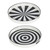 Set of 2 Quinn Black and White Round Trays 13.75" - IMAGE 1