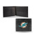 4" Black and Blue NFL Miami Dolphins Embroidered Billfold Wallet - IMAGE 1