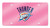 6" x 12" Pink and Blue NBA Oklahoma City Thunder Tag - IMAGE 1