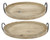 Set of 2 Camel Brown Farmers Market Rustic Tray with Handles 21" - IMAGE 1